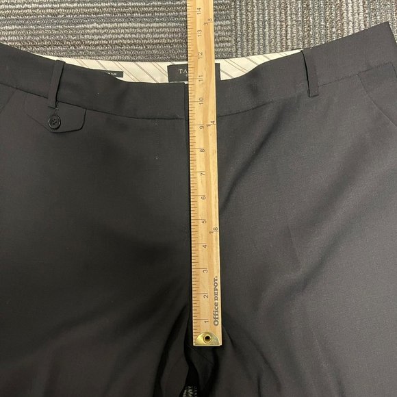 TALBOTS Signature Flare Leg Black Wool Blend Trouser Pants Size 14 - Picture 9 of 12